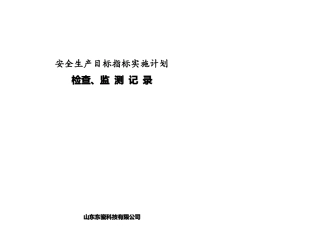 4安全生产目标监测记录表