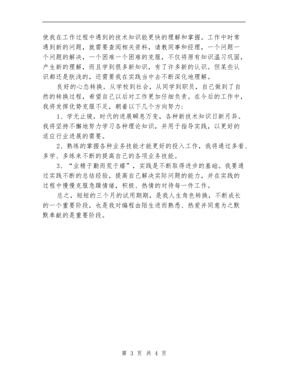2024年7月业务员试用期转正工作总结范文_第3页