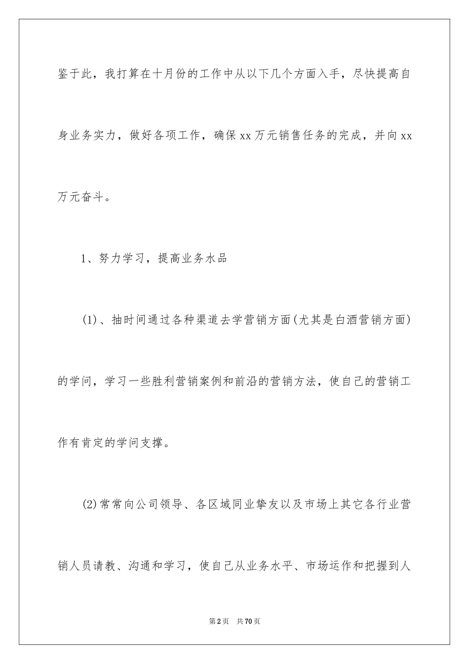 2024it业务员工作计划_1_第2页
