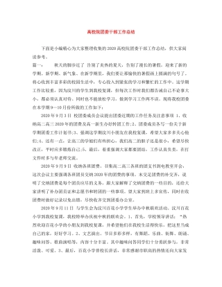 高校院团委干部工作总结