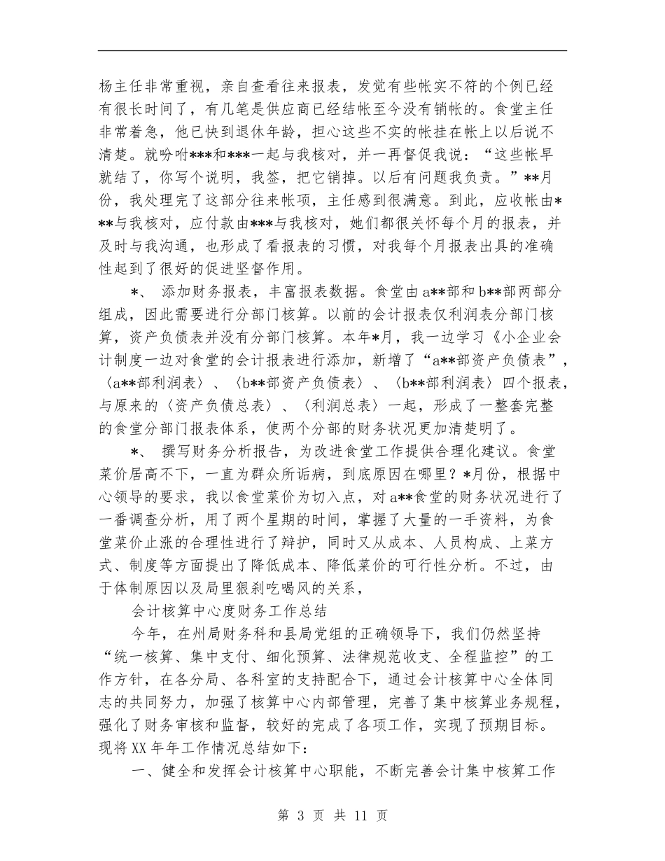 会计核算工作总结3篇_第3页