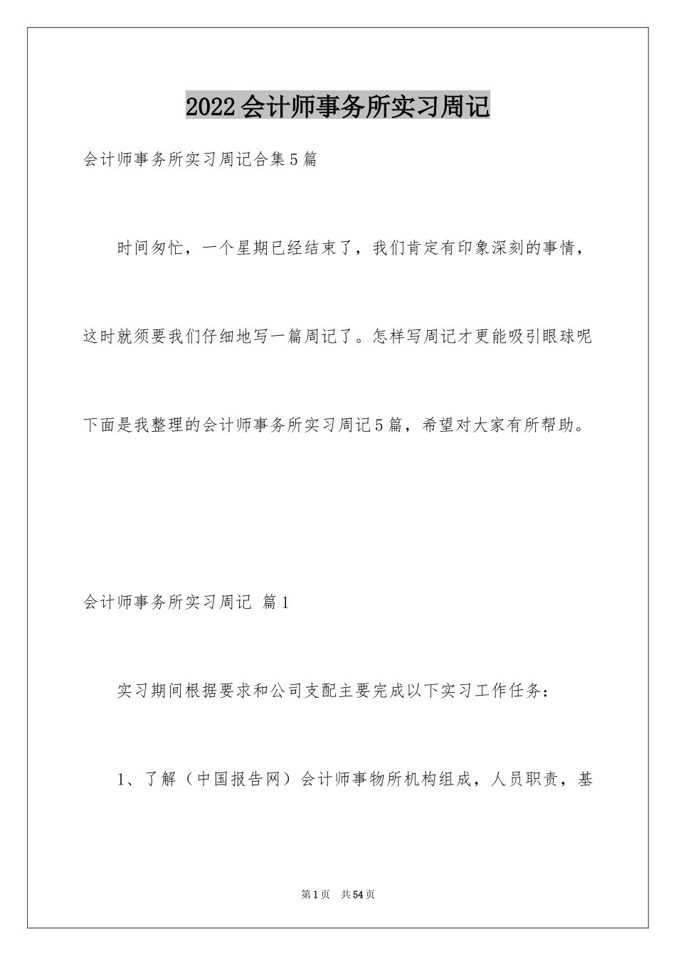 2024会计师事务所实习周记_2_第1页