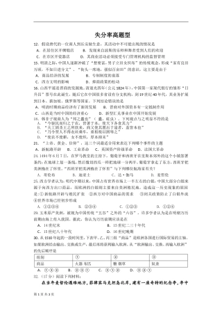 失分率高题型
