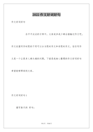 2024作文好词好句_1