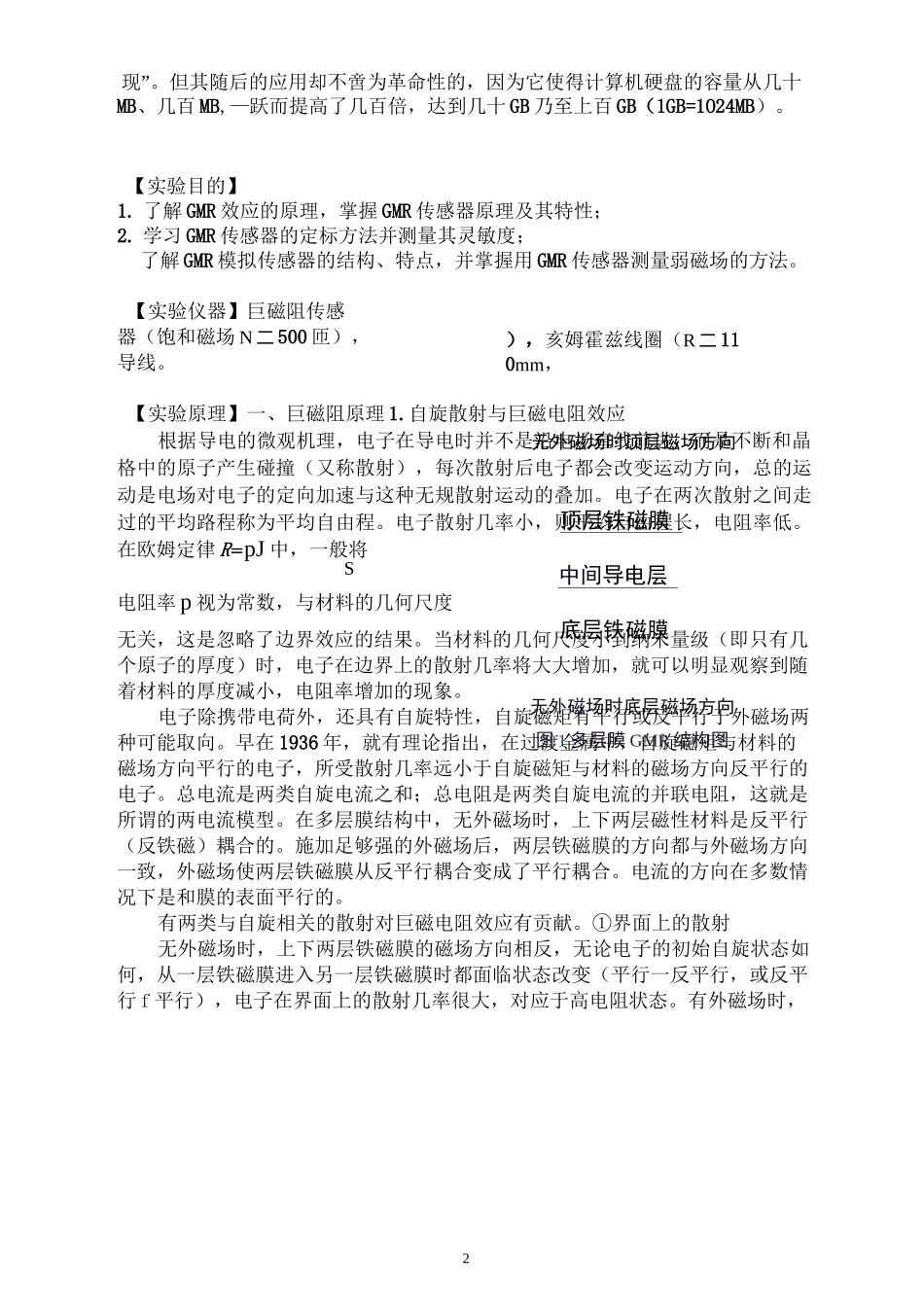 巨磁阻效应实验_第2页