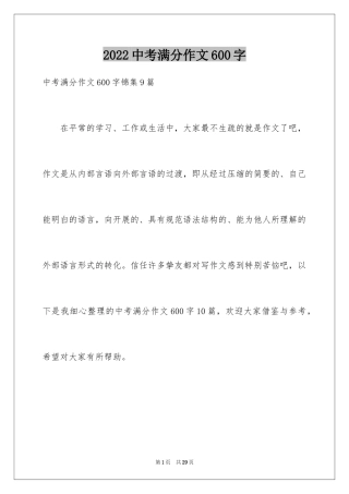 2024中考满分作文600字_9