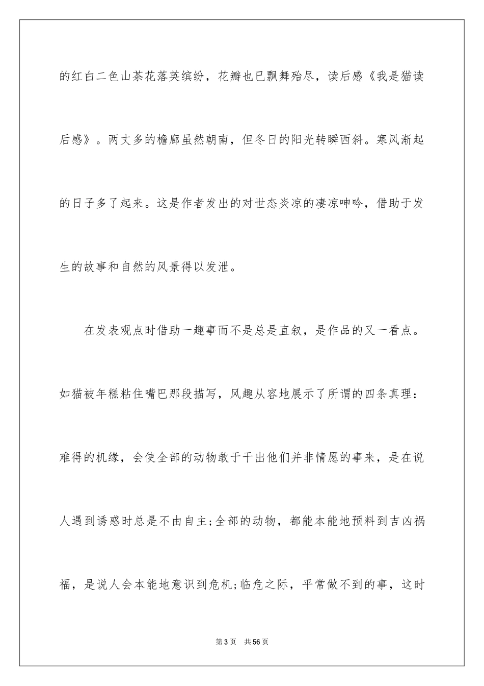 2024《我是猫》读后感_9_第3页