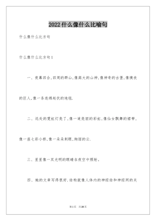 2024什么像什么比喻句_1