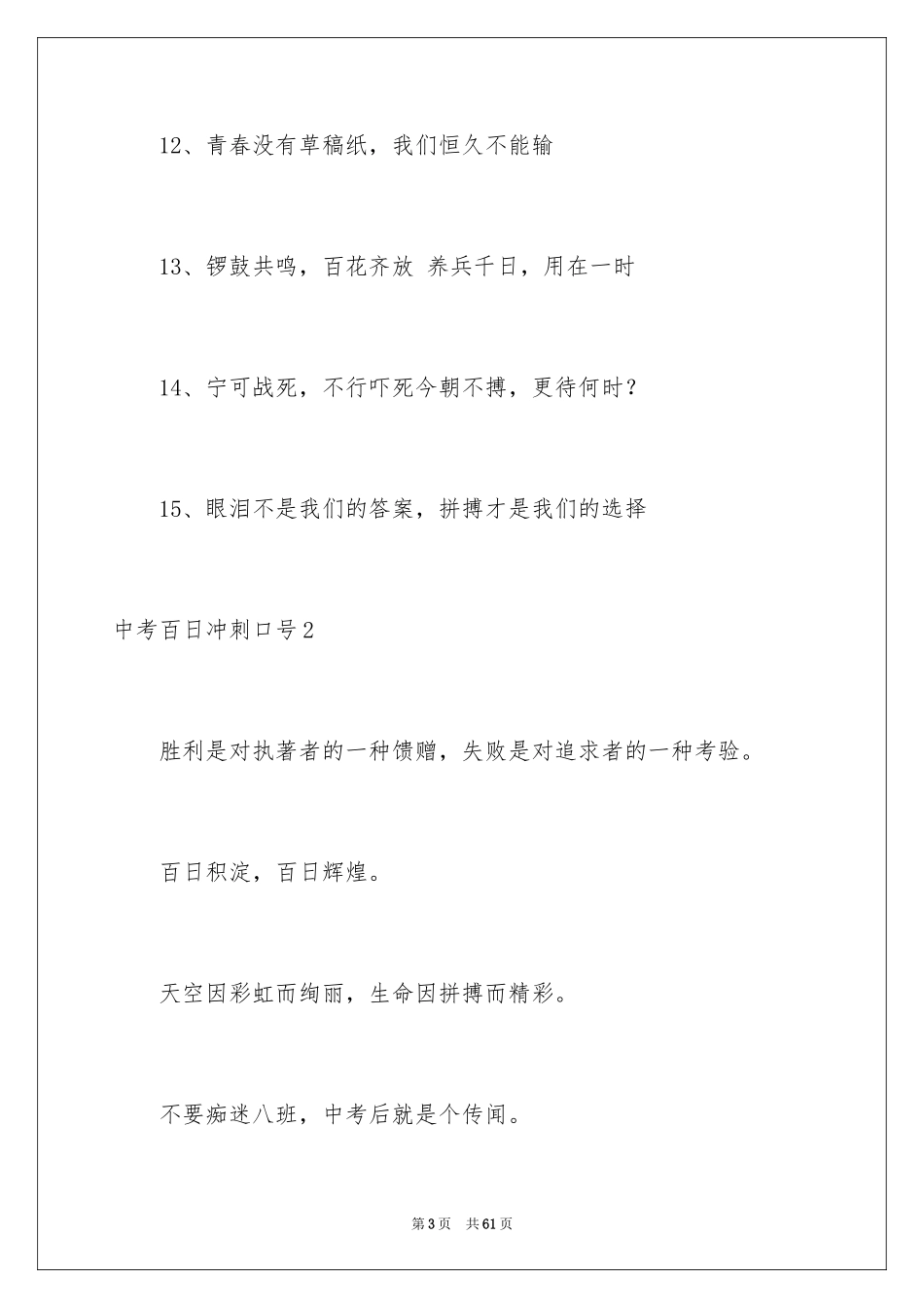 2024中考百日冲刺口号_9_第3页