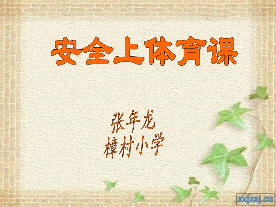 安全上体育课_第1页