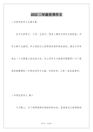 2024二年级优秀作文_46