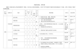 风险识别、评价及应对措施表---STW