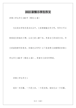 2024亲情小学生作文