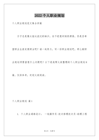 2024个人职业规划_230