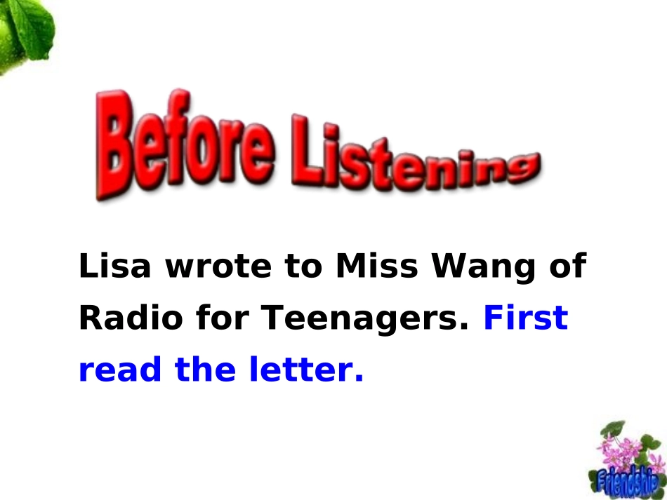 高一人教课标必修一Unit1FriendshipListening_第2页