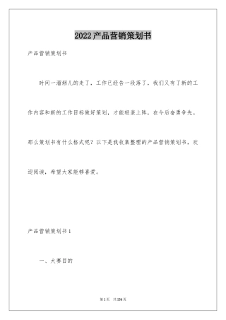 2024产品营销策划书