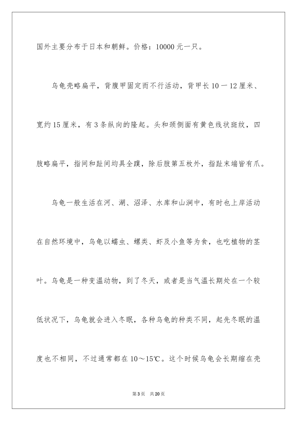 2024乌龟的说明文_6_第3页