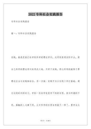 2024专科社会实践报告