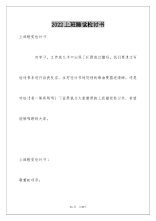2024上班睡觉检讨书_15