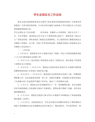 学生会团总支工作总结 