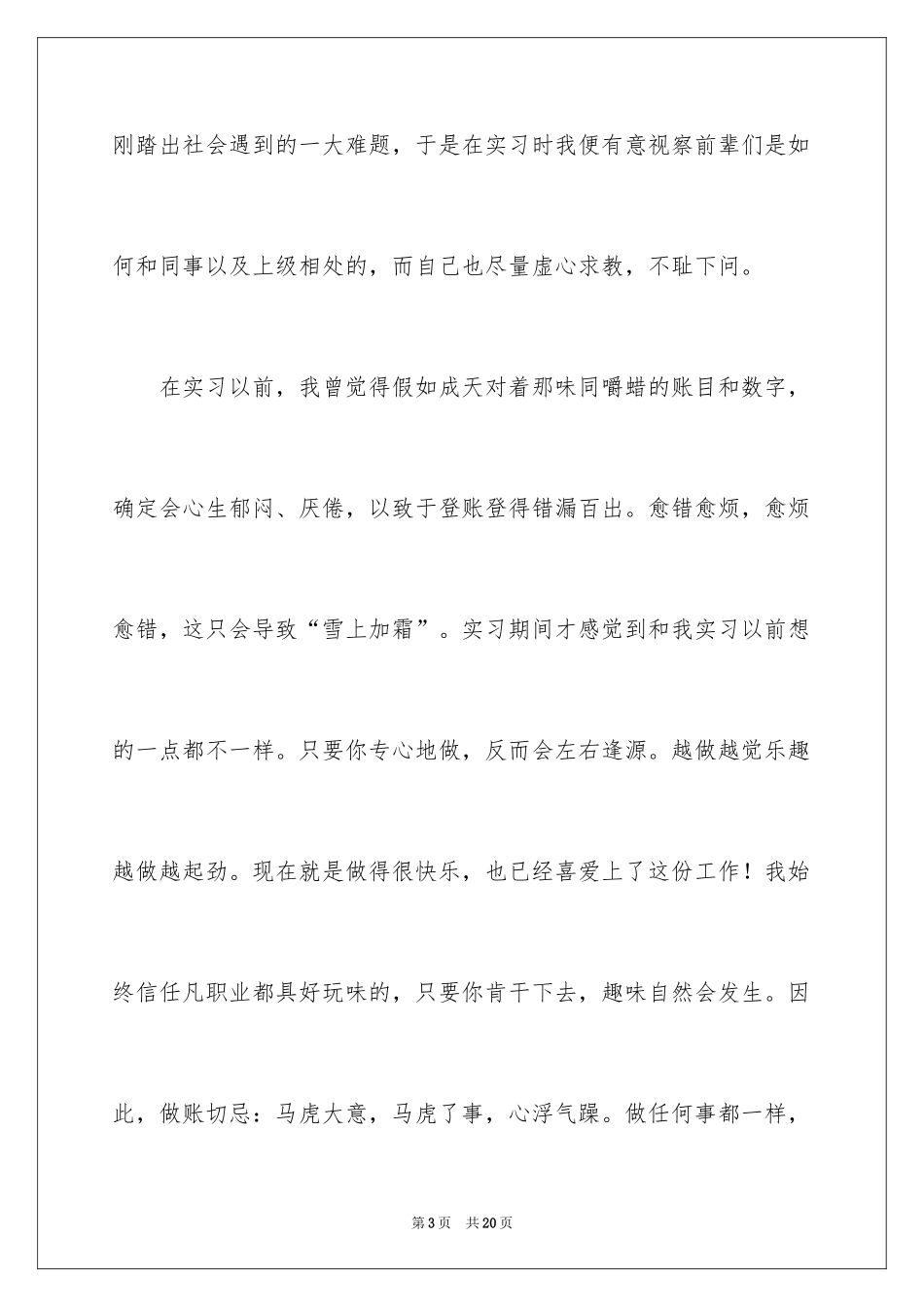 2024会计专业假期实践报告_第3页