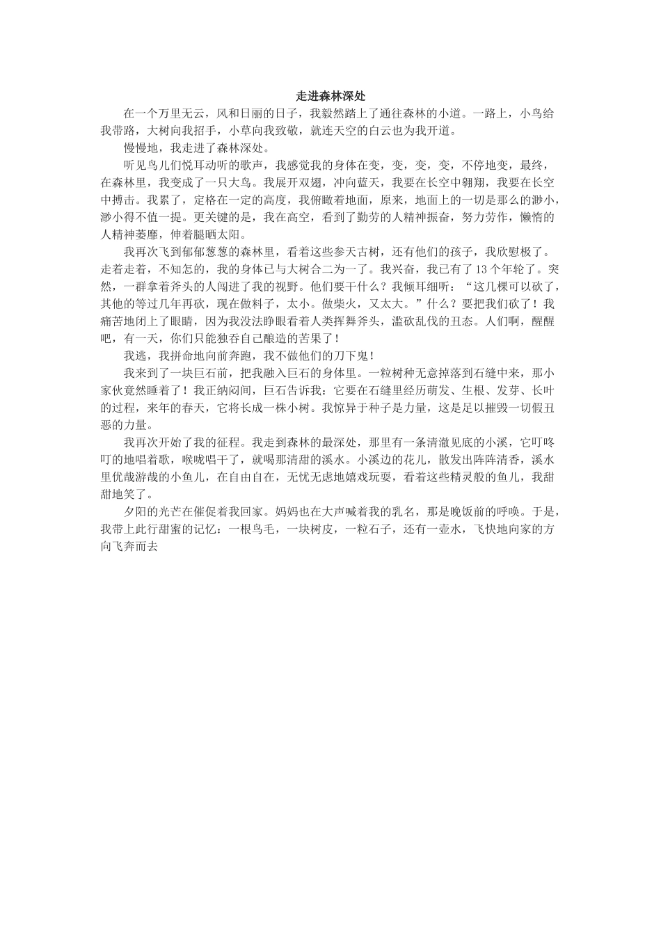 慢慢展开写作走进森林深处_第1页