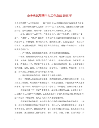 公务员试用期个人工作总结2