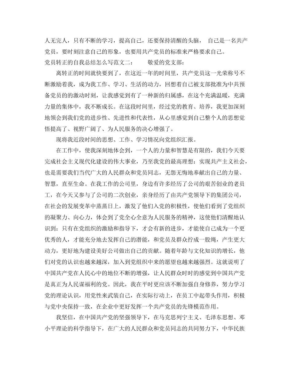 党员转正的自我总结怎么写_第2页