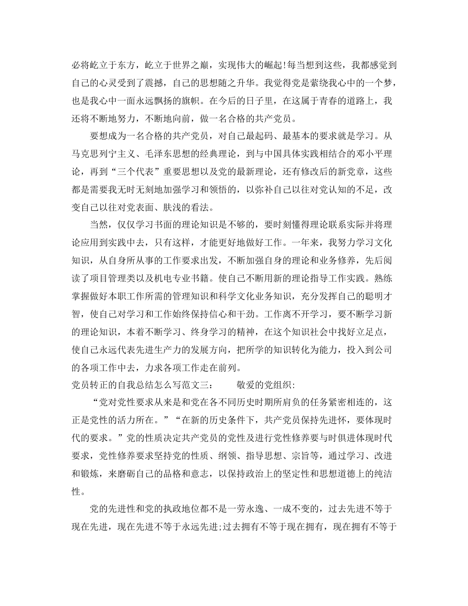 党员转正的自我总结怎么写_第3页