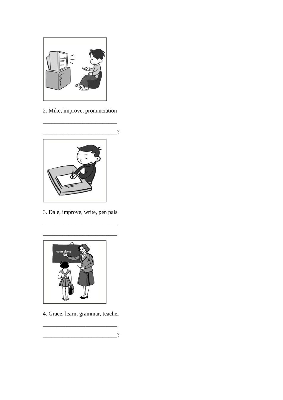 九年级一单元语法随堂练习_第2页