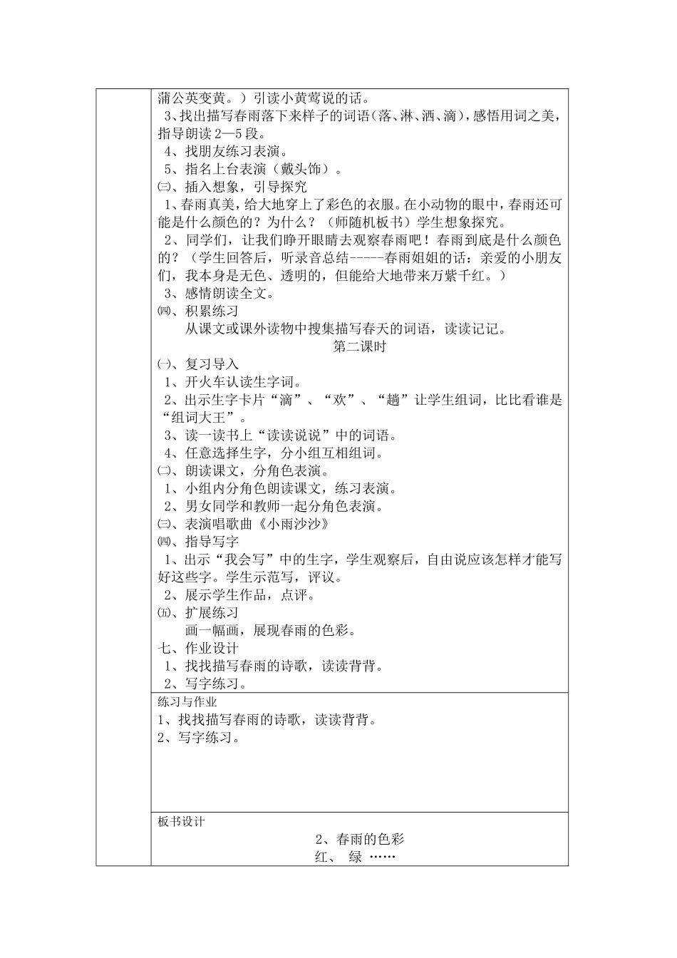 春雨的色彩--教学设计_第2页