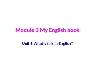 外研版七年级英语上SM3U1