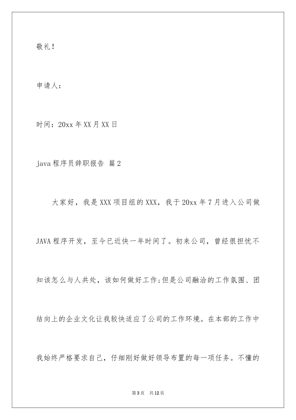 2024java程序员辞职报告_第3页