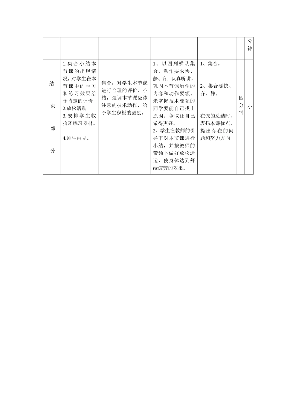 初级中学七年级体育课教案_第3页
