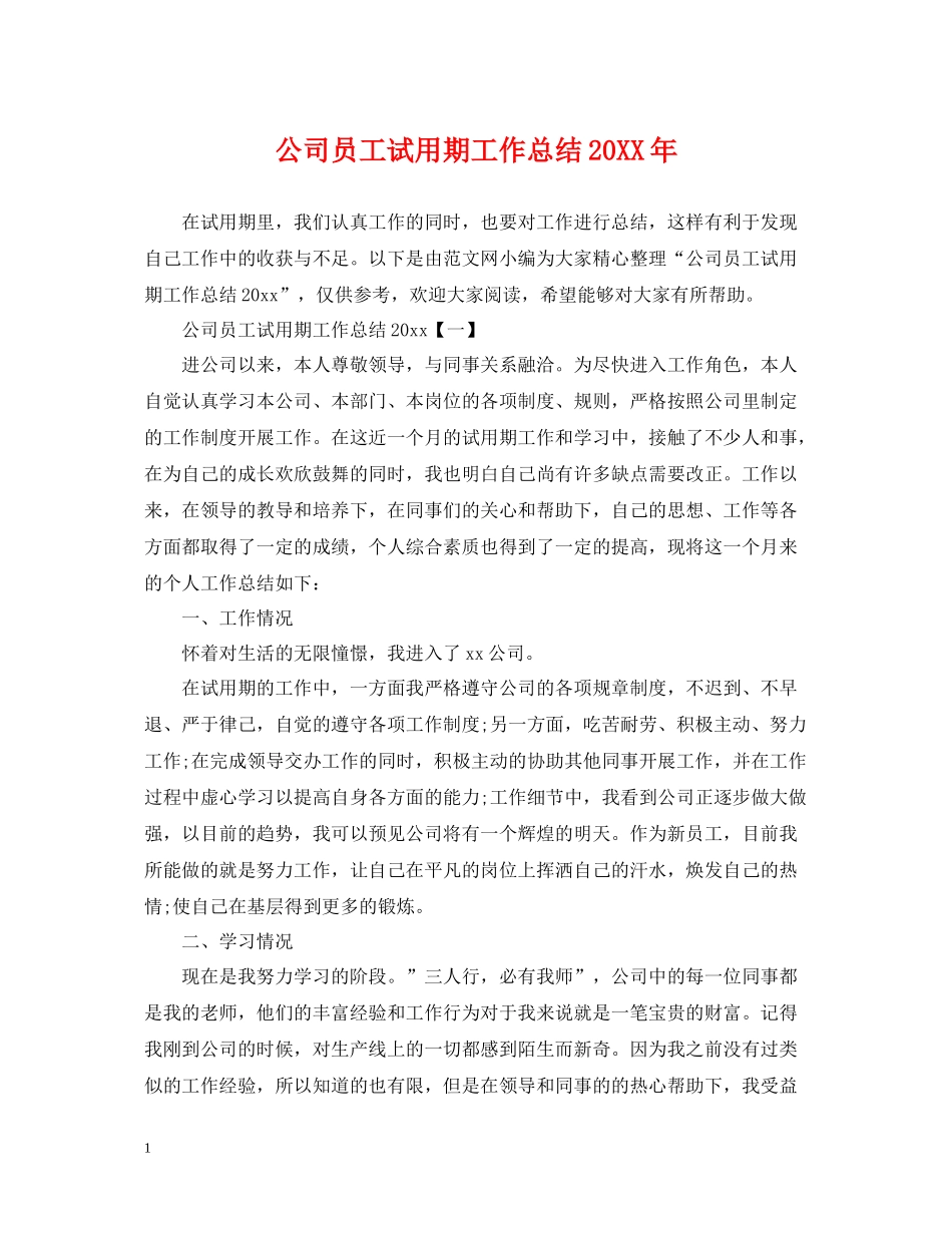 公司员工试用期工作总结2_第1页