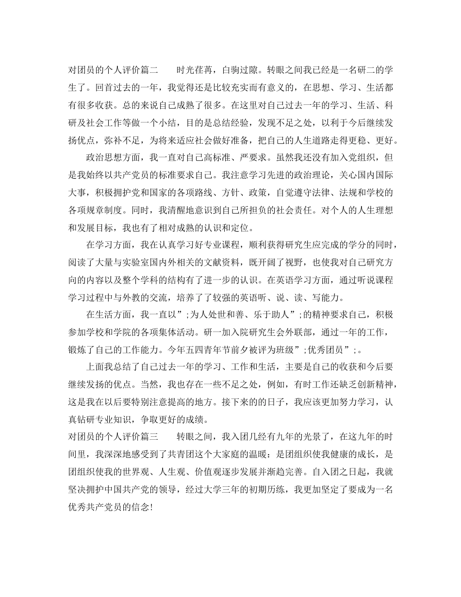 对团员的个人评价_第2页