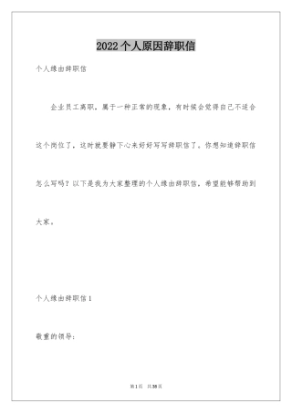 2024个人原因辞职信_82