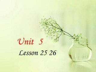 小学英语Book6Unit5lesson25