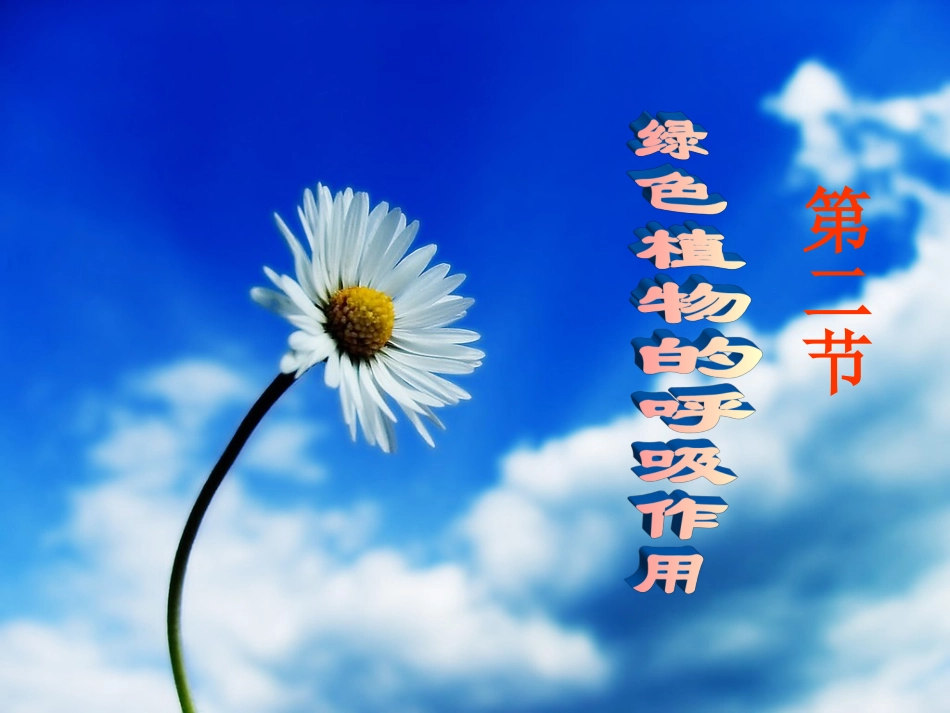 绿色植物的呼吸作用课件（人教版七年级上）_第2页