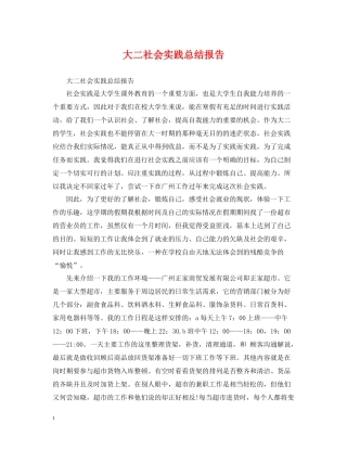 大二社会实践总结报告