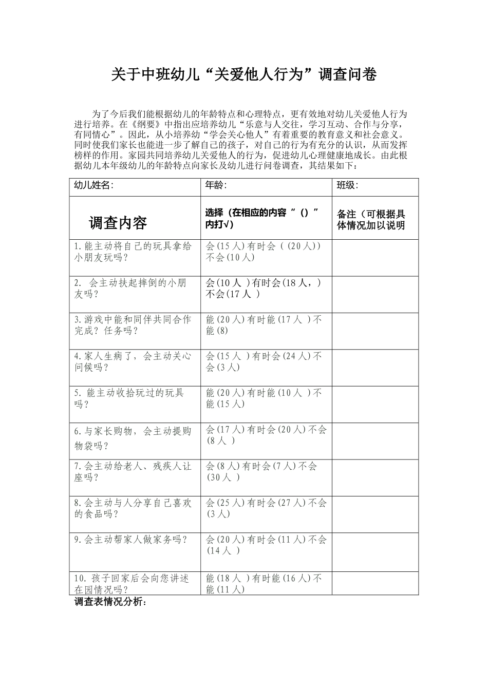 调查表及分析_第1页