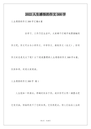 2024人生感悟的作文300字_6