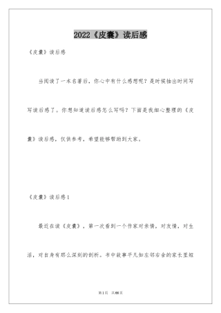 2024《皮囊》读后感