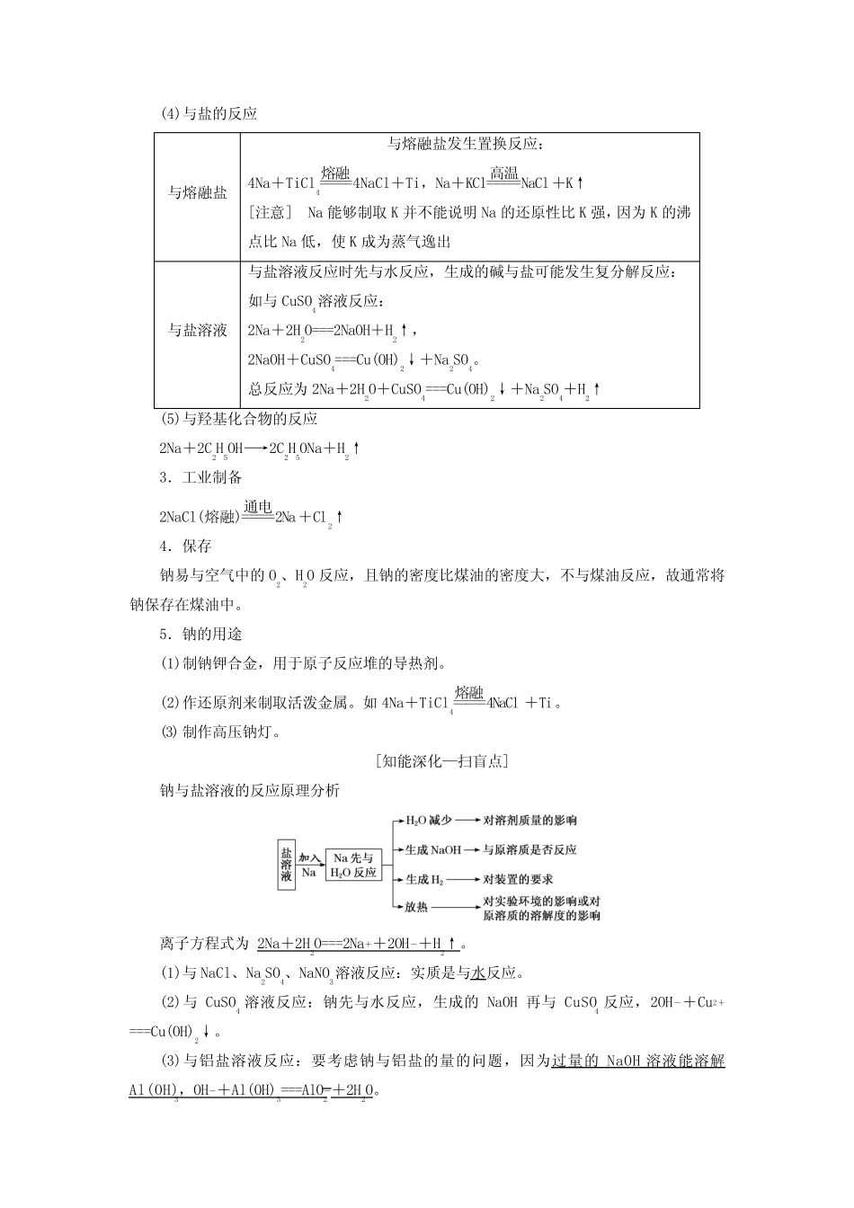 江苏专版高考化学一轮复习专题二第七讲钠及其化合物讲义含解析2019051033..._第2页