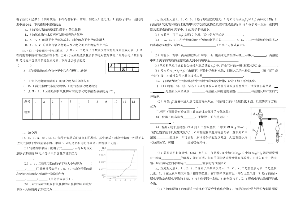 专题7-物质结构元素周期律 _第2页