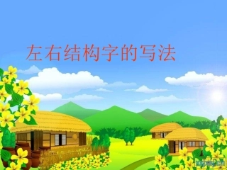 小学写字课《左右结构字的写法》PPT课件