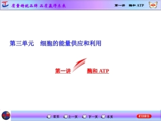 第一讲酶和ATP
