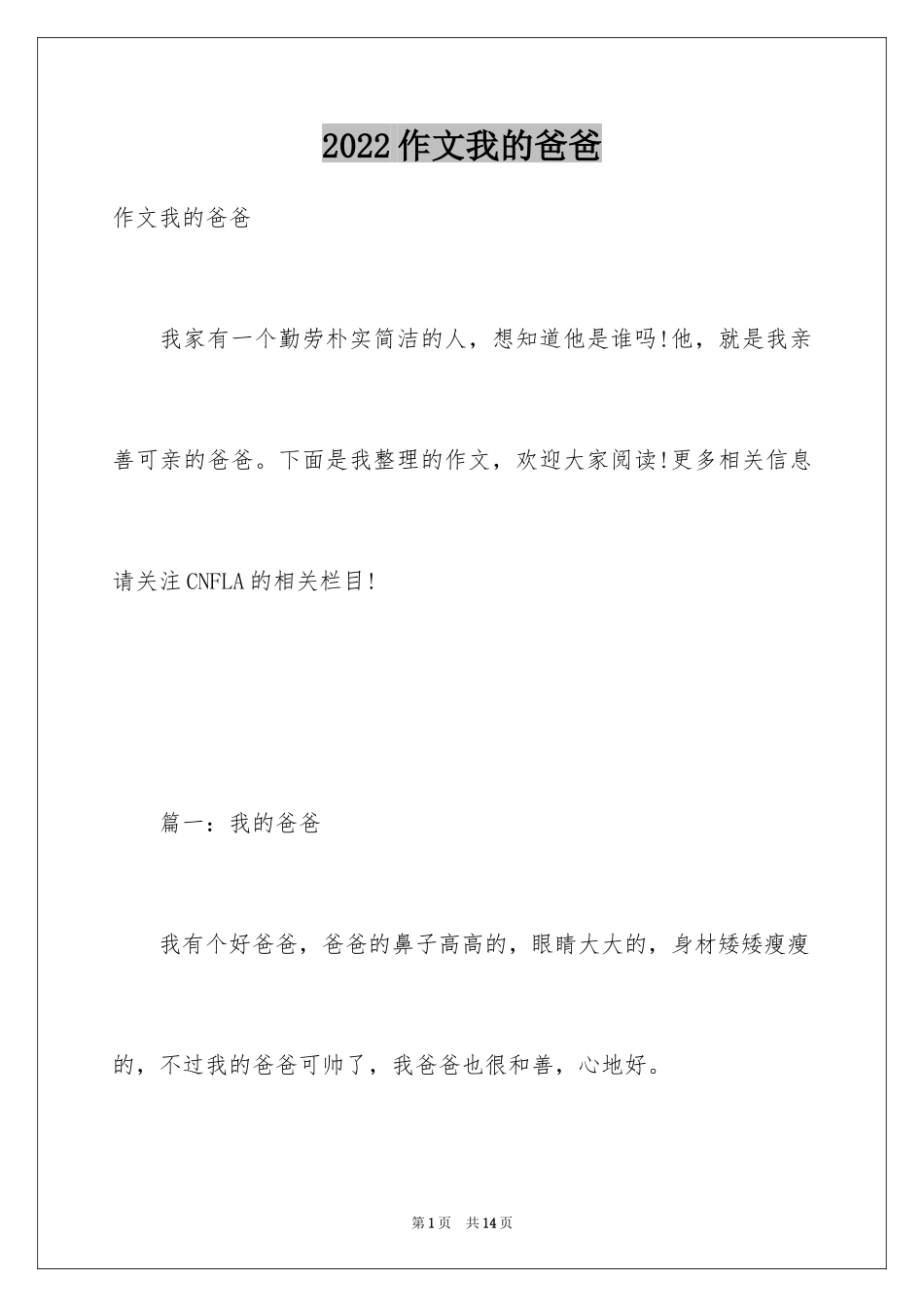 2024作文我的爸爸_第1页