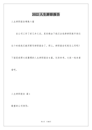 2024人生辞职报告