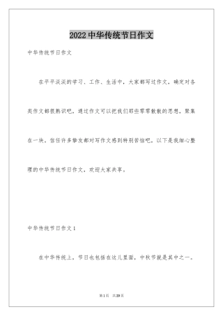 2024中华传统节日作文_48